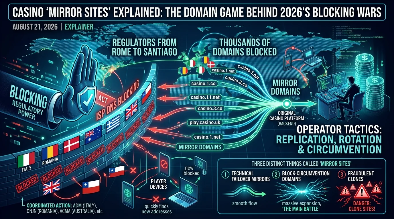 Casino "Mirror Sites" Explained: The Domain Game Behind 2026's Blocking Wars